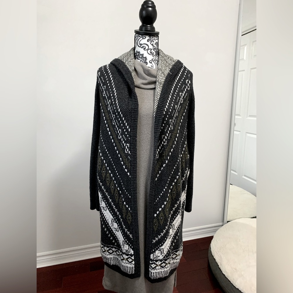 Abercrombie and Fitch long knitted cardigan with hoodie